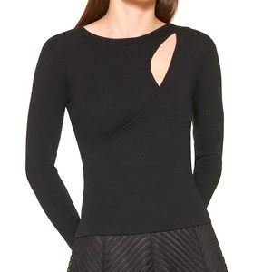 NWT DKNY Cutout Crossover Ribbed Top